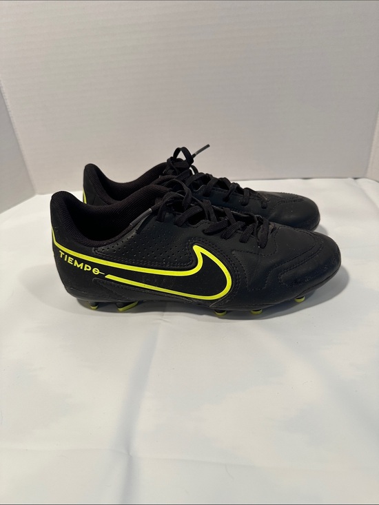 Nike Other - Nike Kids Black Soccer Cleats with Neon Yellow Swoosh size 5Y